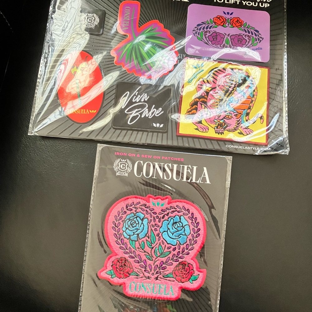 Consuela patches and stickers set